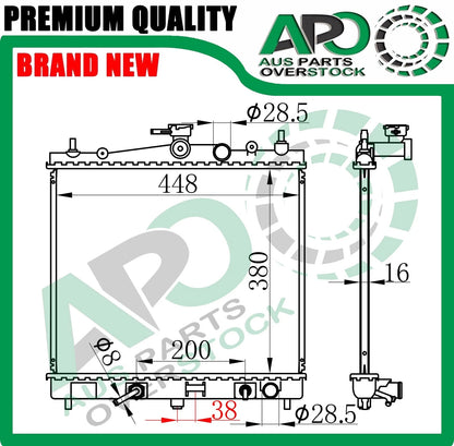 Radiator For NISSAN Micra K12 Auto Manual 2007-2010