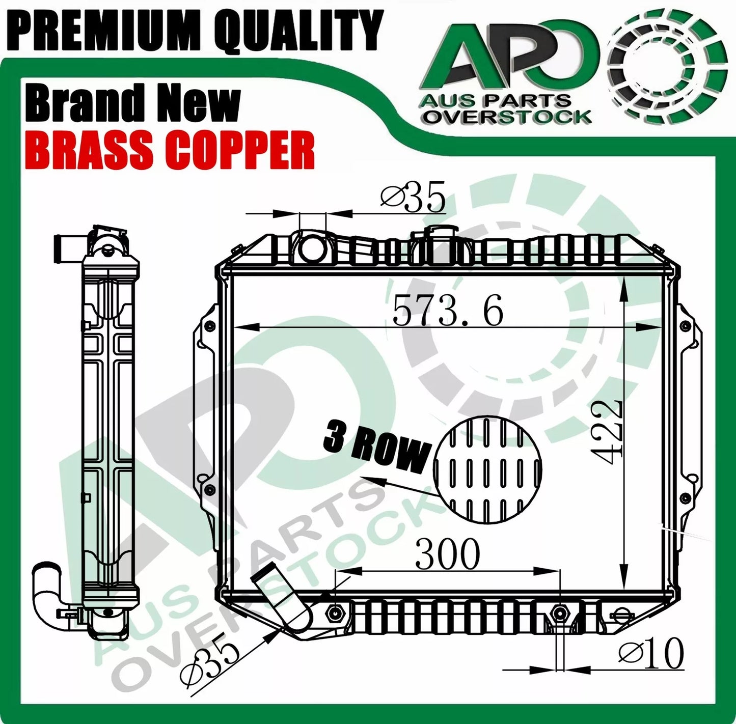 Copper Brass 3 Row Radiator For Mitsubishi TRITON 3.0L ME MF MG MH MJ 10/1986-9/1996