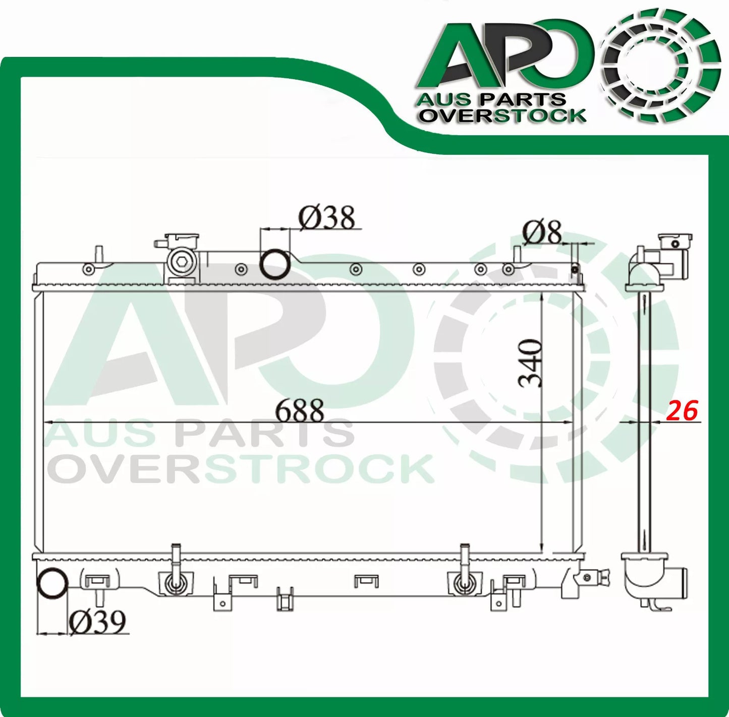 Radiator for SUBARU Liberty Outback 2.0L 2.5L EJ20 EJ25 1998-8/2003