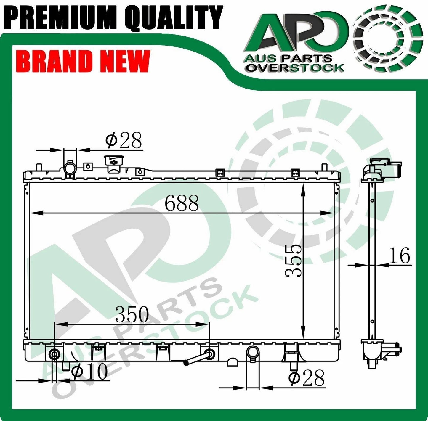 Radiator For MAZDA PREMACY BJ CP 9/2001-6/2003 Auto Manual