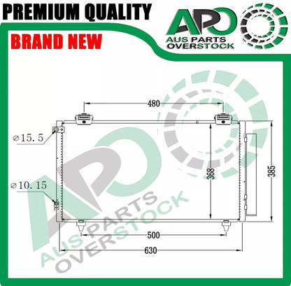 Air Condenser for TOYOTA Corolla ZZE122R 2001-2007 Pads same Side Hatch