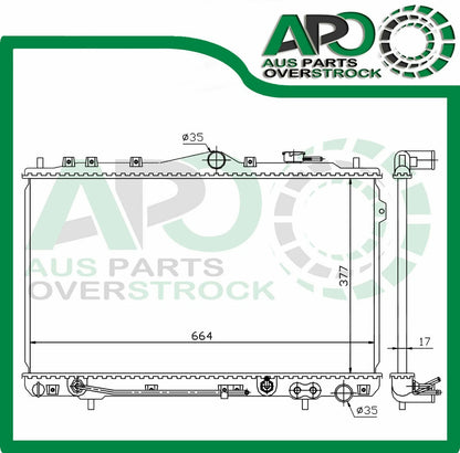 Radiator For HYUNDAI LANTRA J1 4DR 3/1991-5/1995 AUTO MANUAL