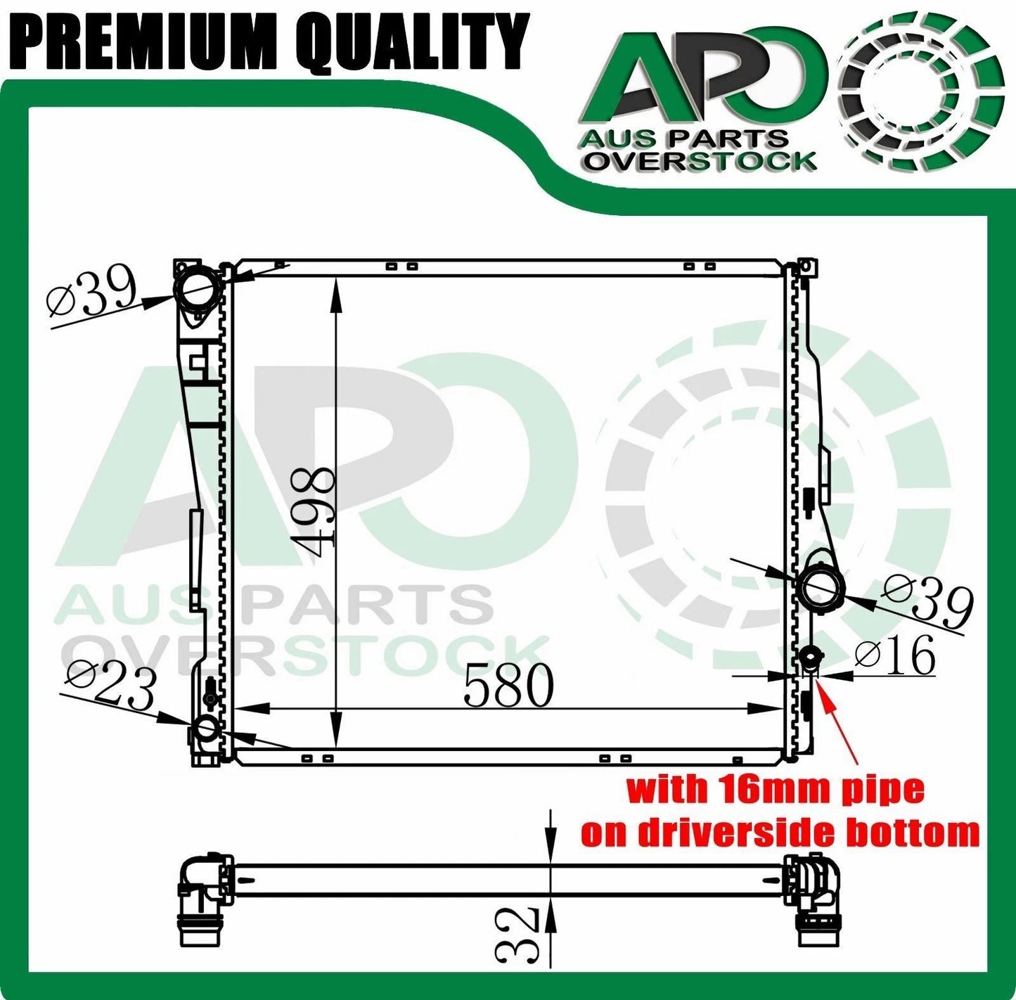 Radiator For BMW X3 E83 1.8L 2.0L 2.5L 3.0L 3.3L Petrol Diesel 2004-2010