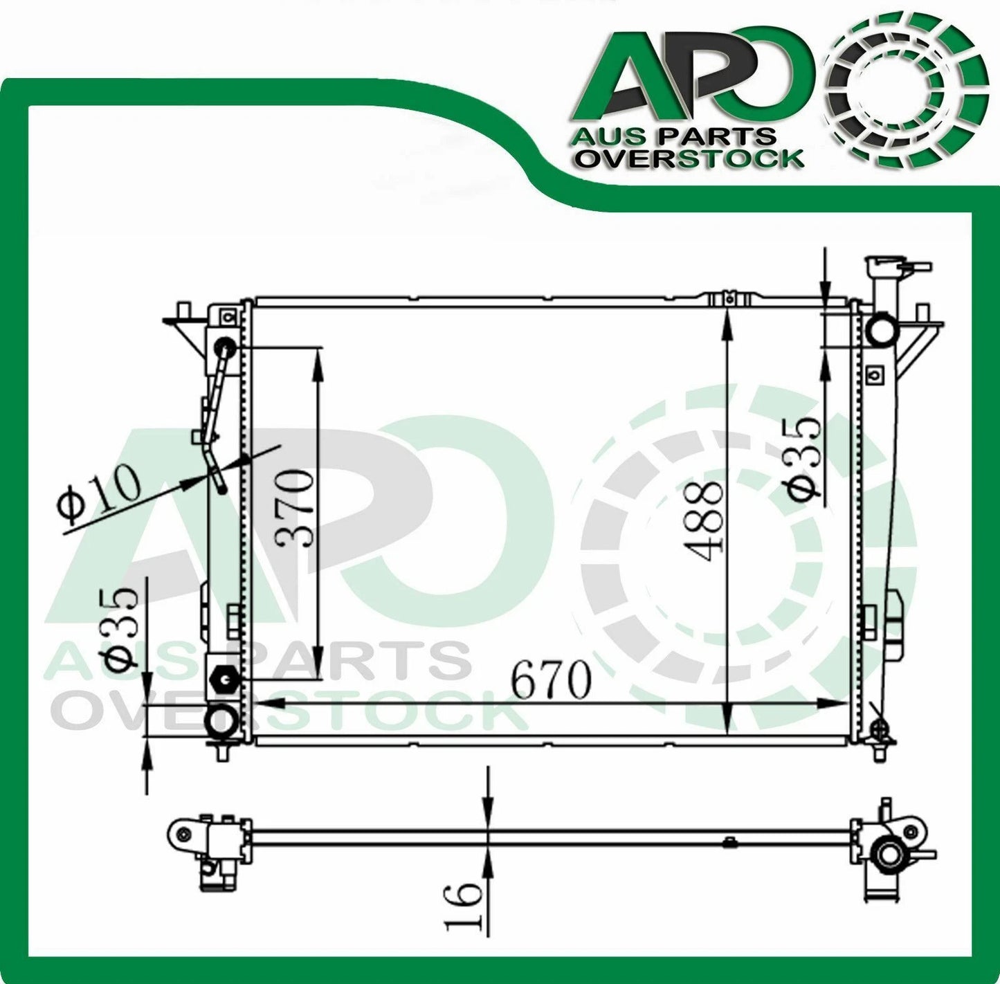 Radiator For HYUNDAI SANTA FE CM Auto Manual 2010-On