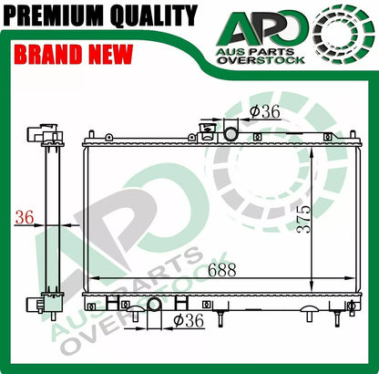 Radiator For Mitsubishi EVO EVOLUTION 7 8 9 2.0L Auto 2002-2007