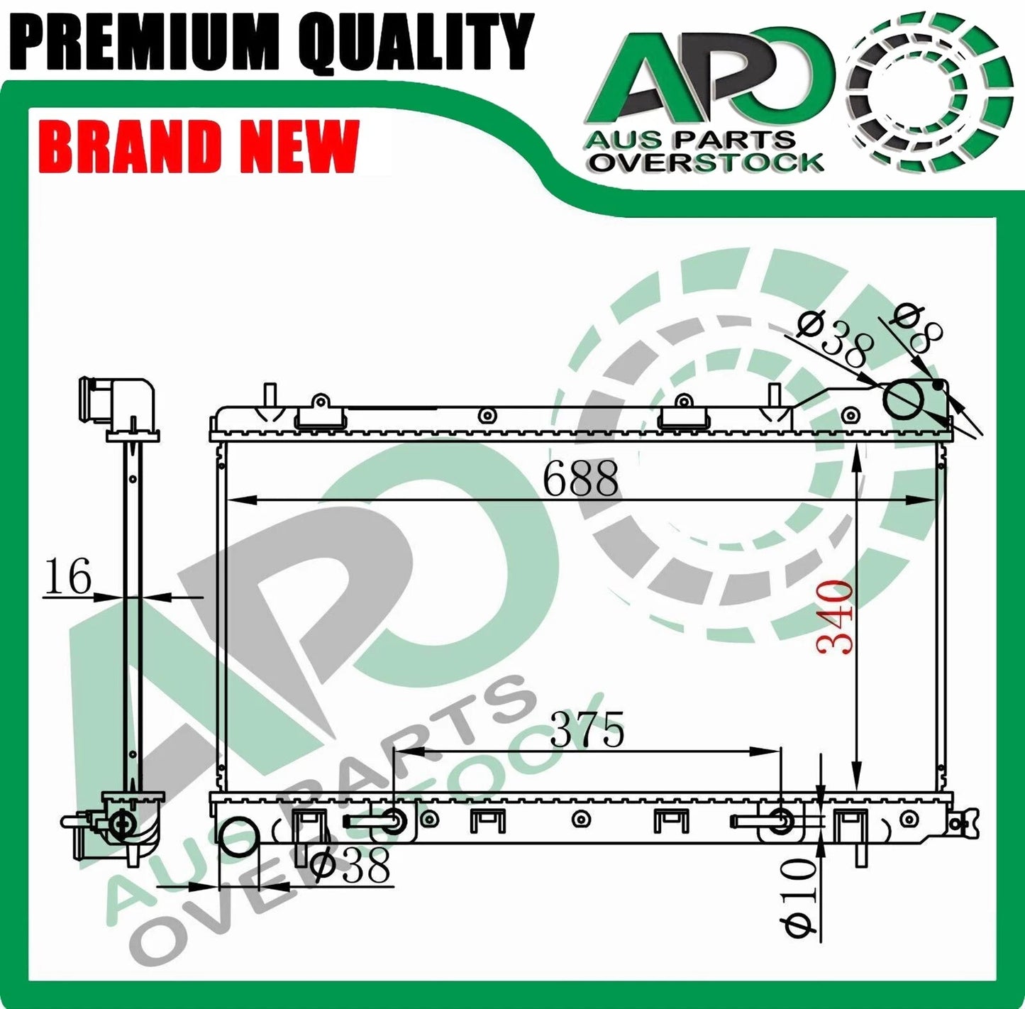 Radiator For SUBARU Forester SF EJ20 2.0L Turbo Auto Manual 1997-10/2007