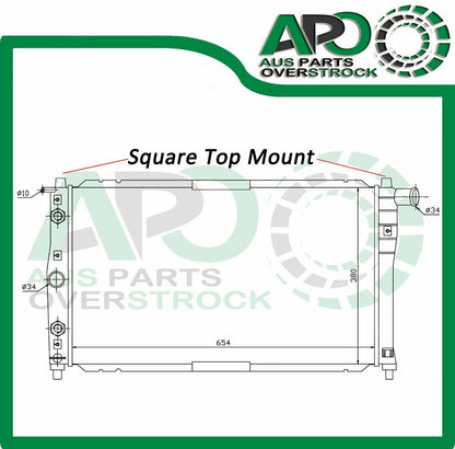 Radiator DAEWOO NUBIRA 1997-1999 Auto & Manual Square Top Mount
