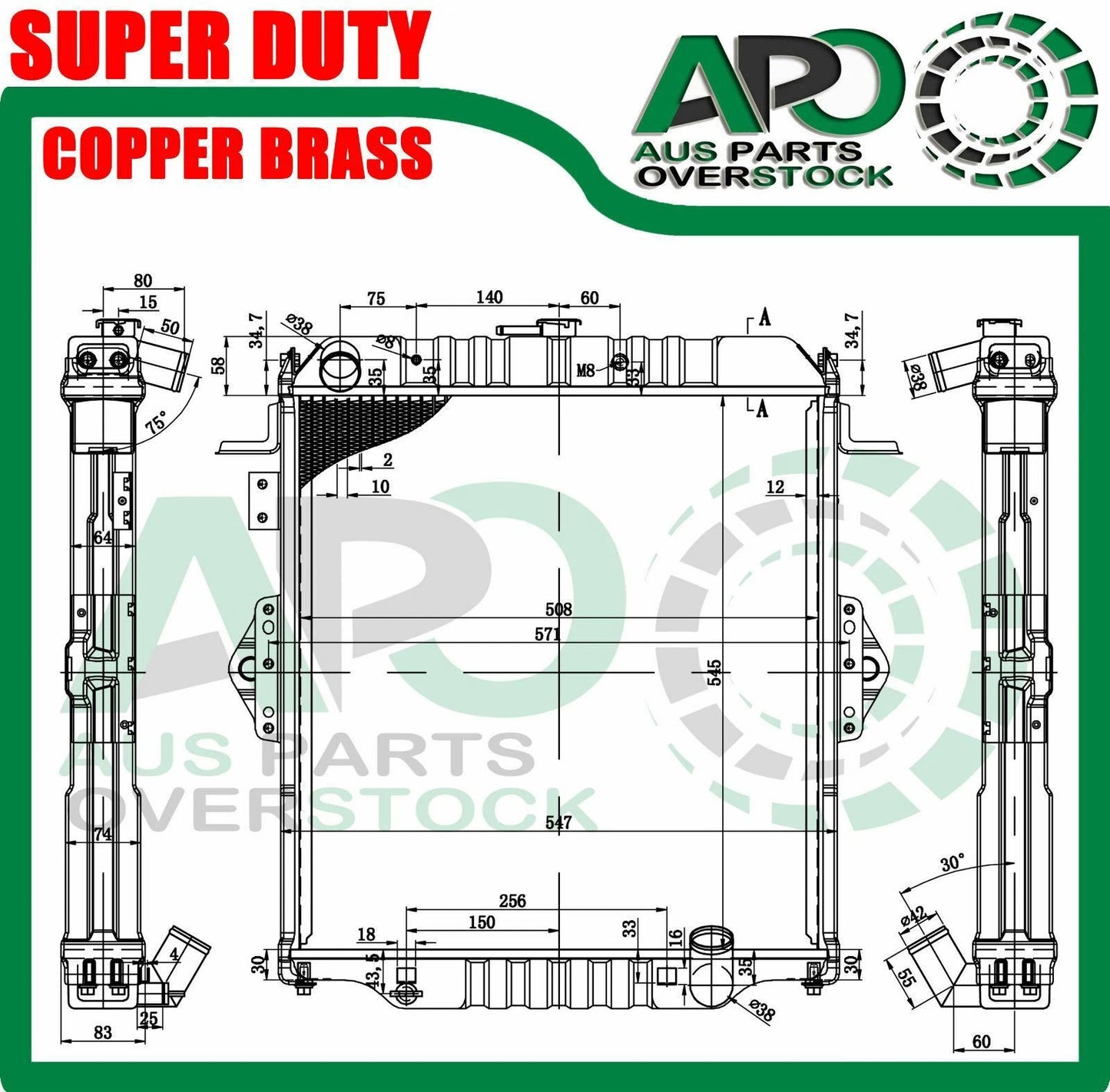 4 Row Copper Brass Radiator For Toyota Landcruiser FZJ75 FZJ75 70 Series 99-06