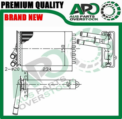 Heater Core For AUDI A4 / S4 B5 Petrol / Diesel 3/1994-On