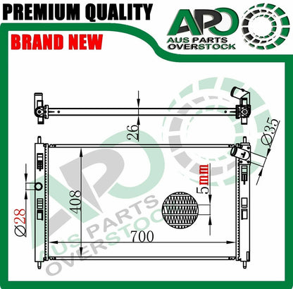 Radiator For Mitsubishi ASX XA XB GA0 1.8L 2.2L Diesel 4/2010-On