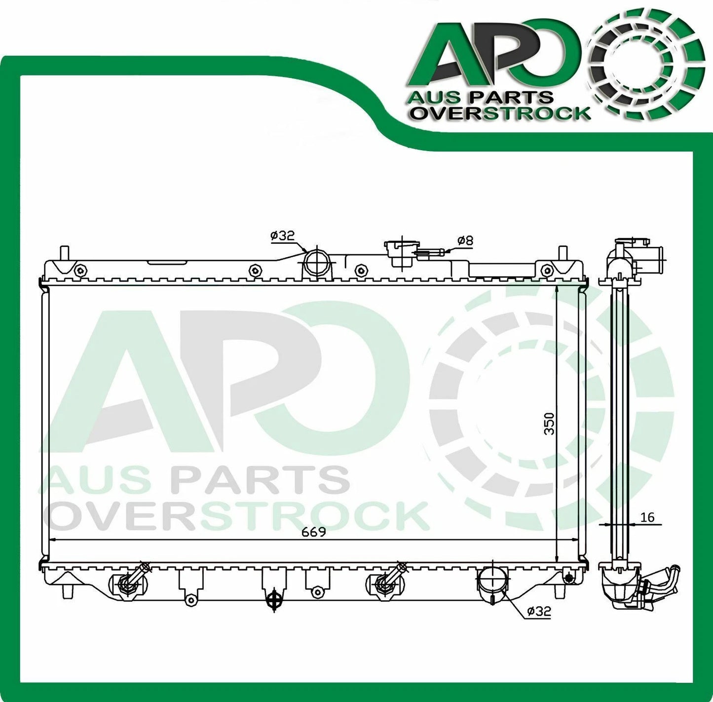 Radiator For HONDA PRELUDE BB1-4 12/1991-1/1997